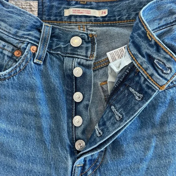 Classic women's Blue Straight-Leg Jeans - Picture 4 of 4